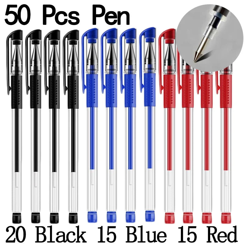 50 high-quality gel pens