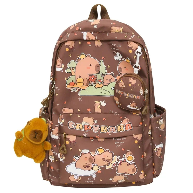 Sac à dos Capybara kawaii – Grande capacité