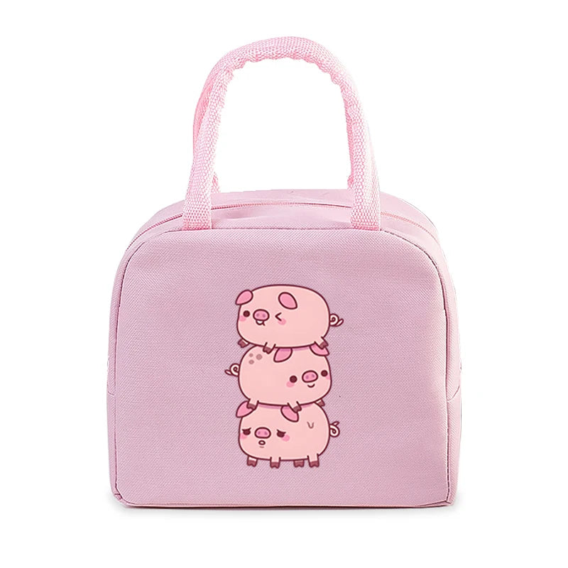 Lunch Bag - Cartoon Pink