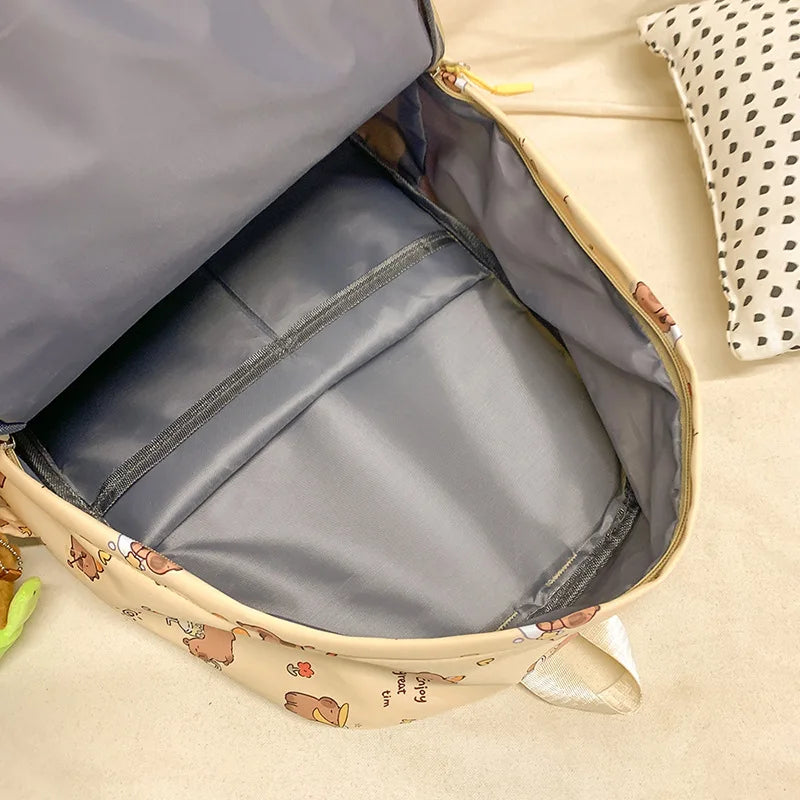 Sac à dos Capybara kawaii – Grande capacité
