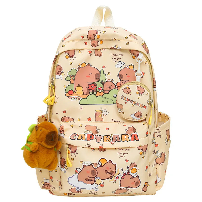 Sac à dos Capybara kawaii – Grande capacité