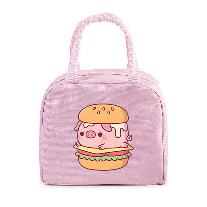Lunch Bag - Cartoon Pink