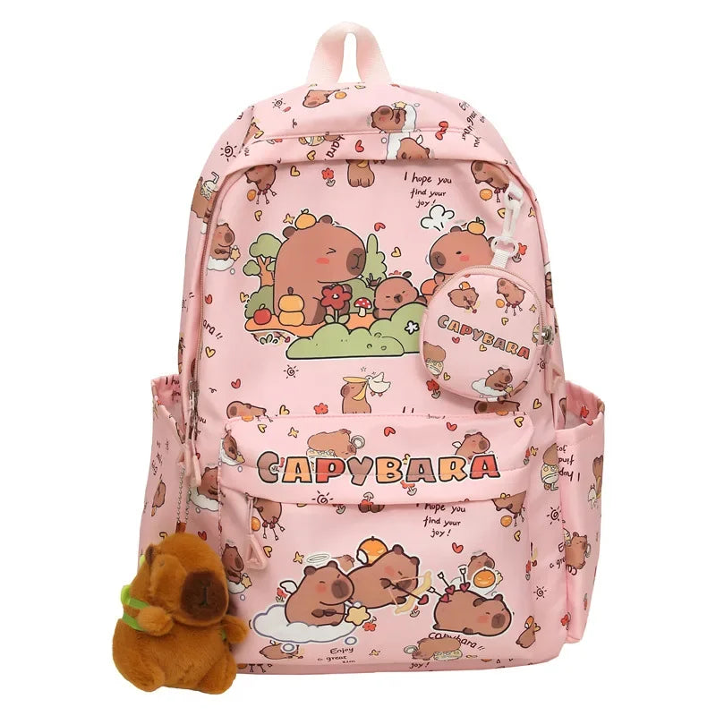 Sac à dos Capybara kawaii – Grande capacité