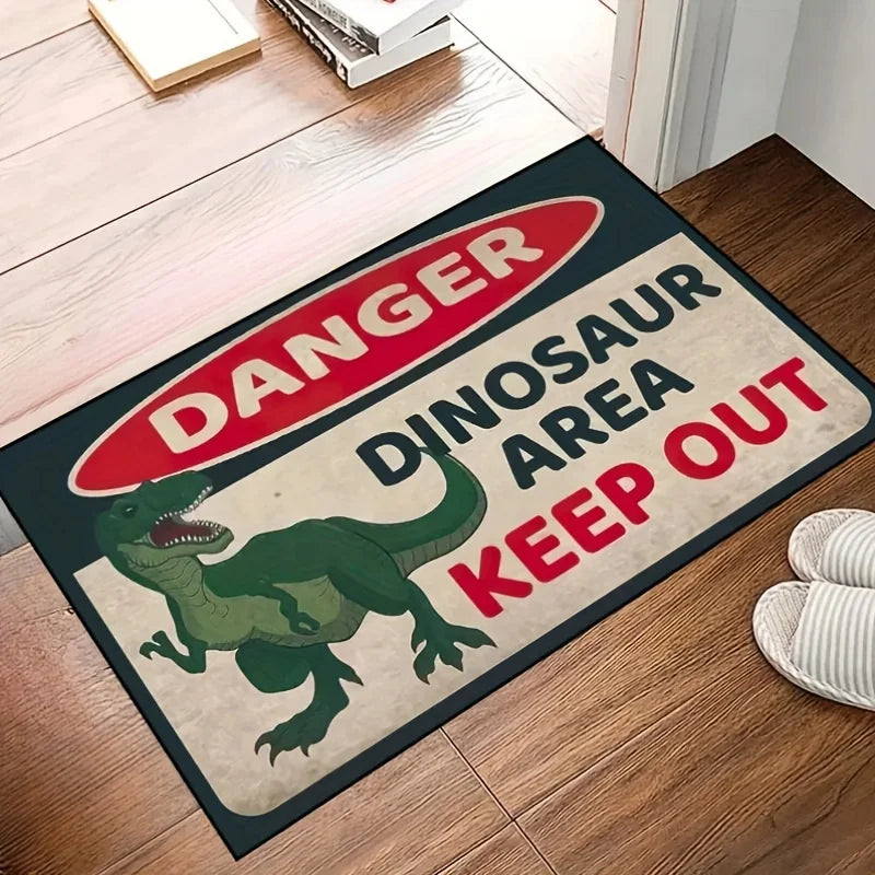 Humorous Dinosaur Rug