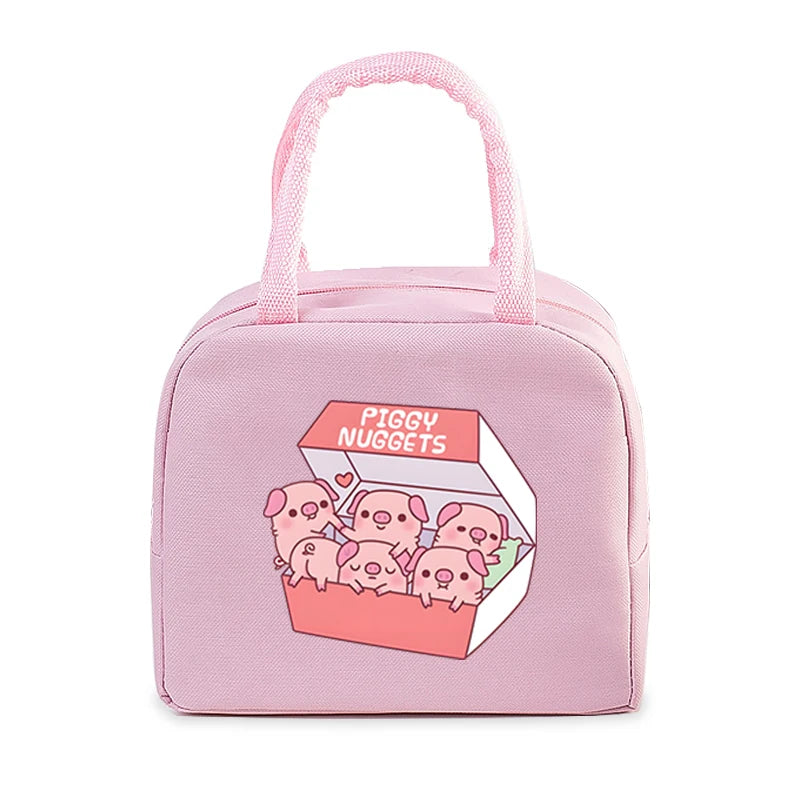 Lunch Bag - Cartoon Pink