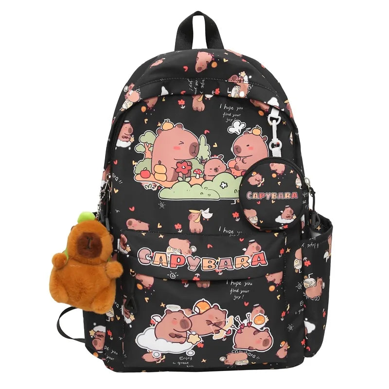 Sac à dos Capybara kawaii – Grande capacité