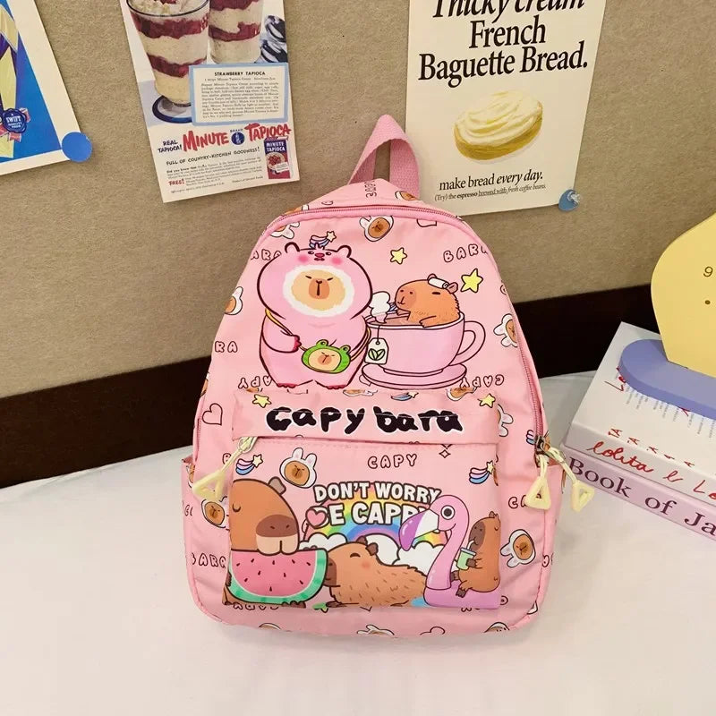 Sac à dos Capybara kawaii – Grande capacité