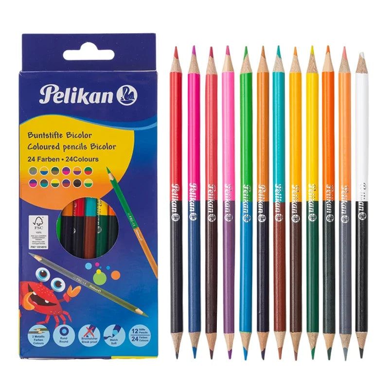 Crayons Double Pointe 24 Couleurs