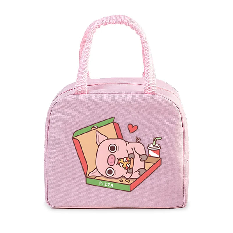 Lunch Bag - Cartoon Pink