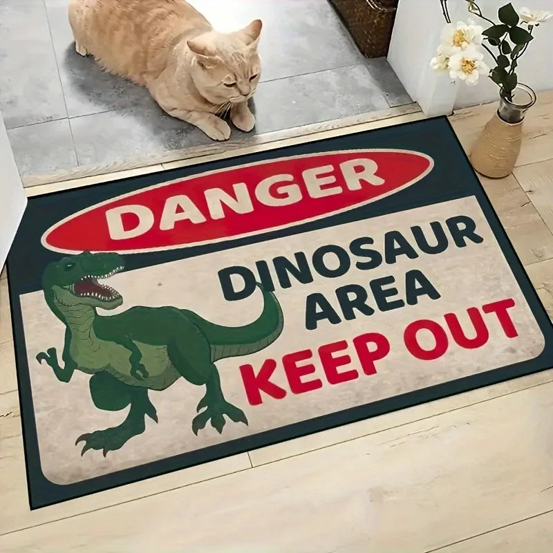 Humorous Dinosaur Rug