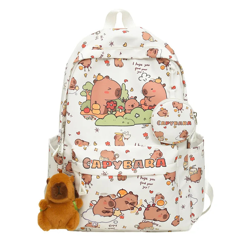Sac à dos Capybara kawaii – Grande capacité