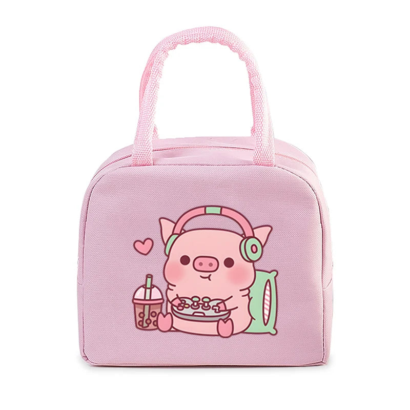 Lunch Bag - Cartoon Pink