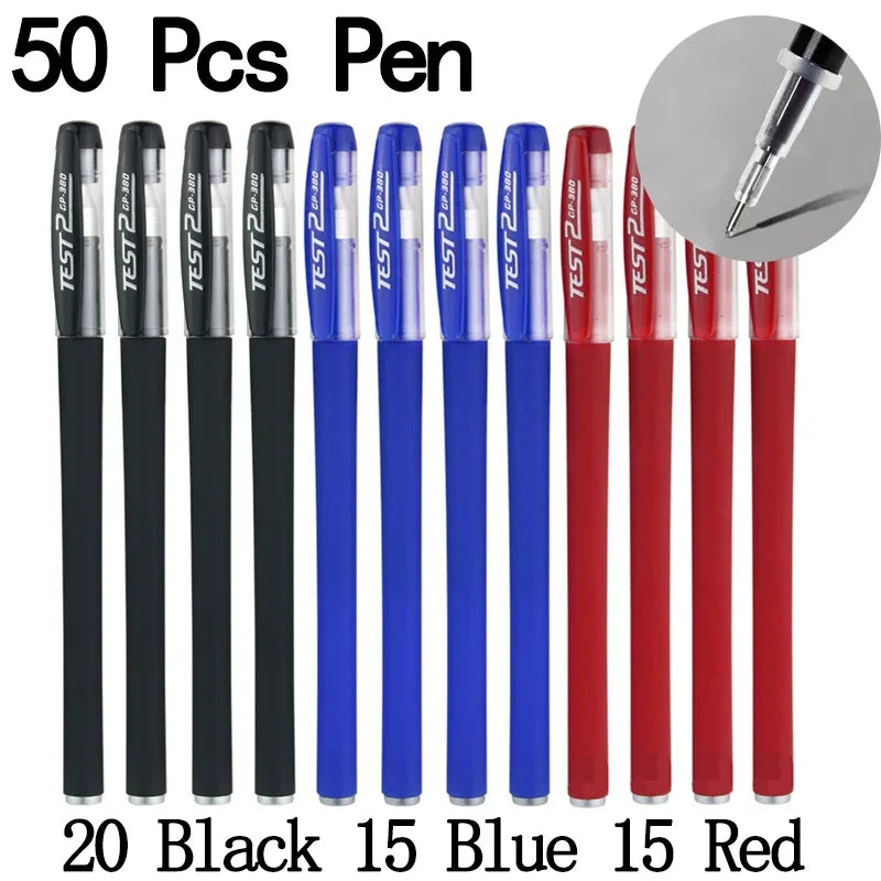 50 high-quality gel pens