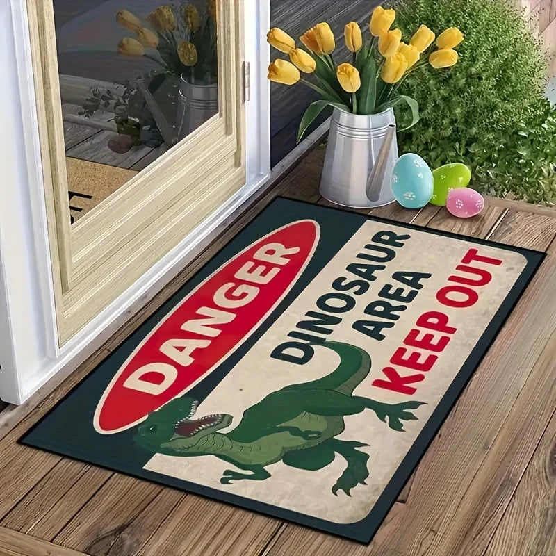 Humorous Dinosaur Rug